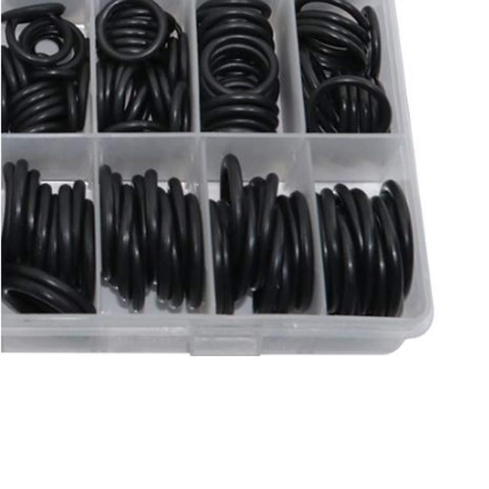 590 pièces (18 tailles) Épaisseur 1,5 mm 2,4 mm Caoutchouc nitrile Joint torique Anneau Assortiment Kits-590pcs, 1 boîte