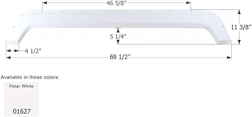 Miniatura 2 de ICON - Falda Fleetwood de guardabarros tándem FS745, Blanco polar