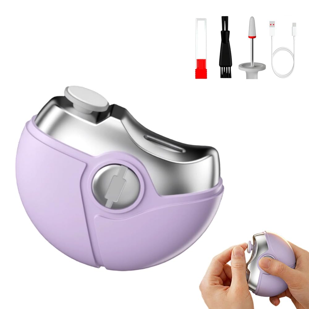 3 in 1 Electric Nail File Nail Clippers Trimmer with Nails Scraps Storage and 2 Adjustable Speeds Quiet