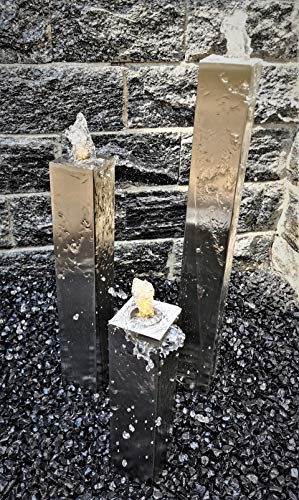 Jürgen Bocker Gartenambiente Säulenbrunnen Wasserspiel eckig 3er-Set...