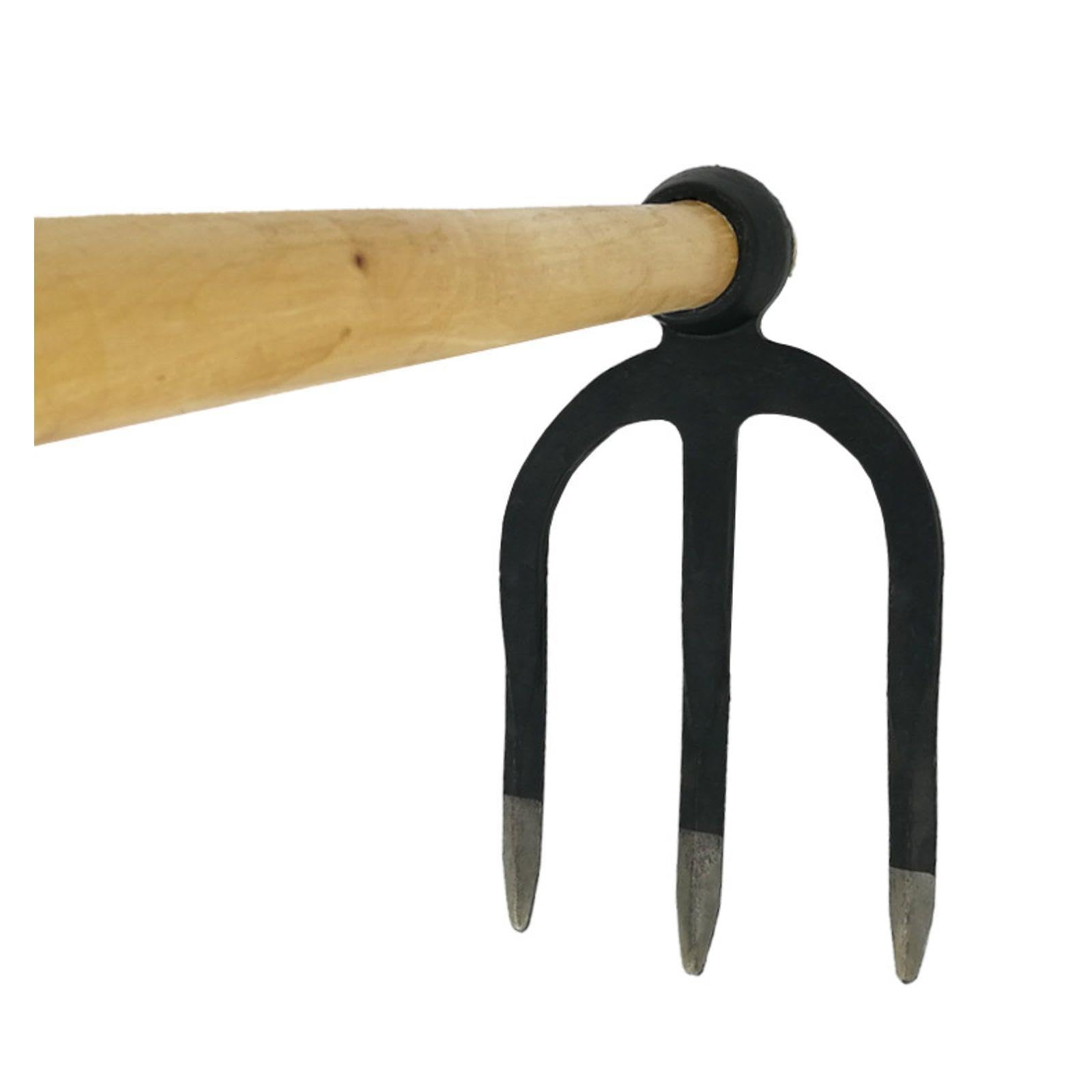 Zappa Giardino Giardino Rake Coltivazione Weeding Loosening Terreno Manganese Acciaio Solido Adatto per Prato Orto Fiori Campo, 3 Denti