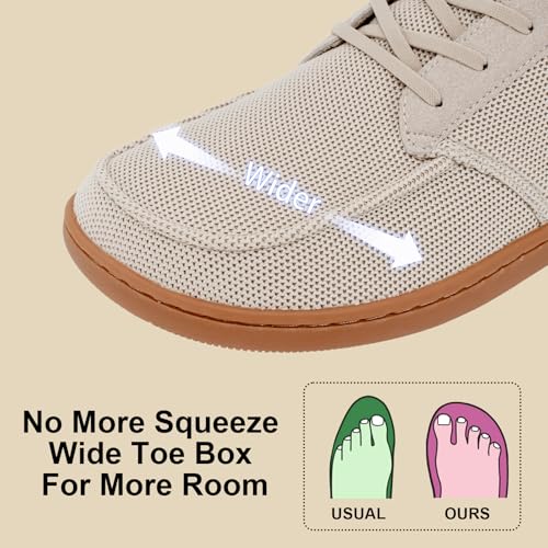 Barefoot Wide Toe Box Shoes for Women - Minimalist Barefoot Shoes with | Zero Drop Sole | Extra Wide Slip on Walking Shoes for Women3