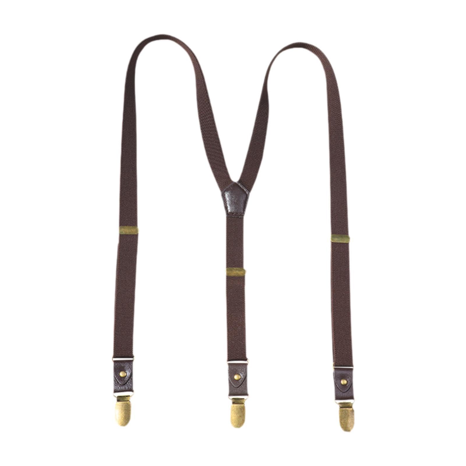 Mens Suspenders Vintage Style Y Type with 3 Clips for Business Jeans Wedding-image-41