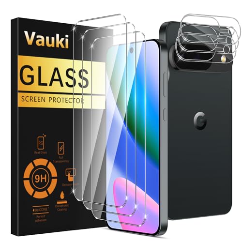 Vauki Protector Pantalla Para Google Pixel 10 5G Cristal Templado con Protectora Lente Cámara [3+3 Piezas] Dureza 9H Antihuellas Sin Burbujas HD Vidrio Película