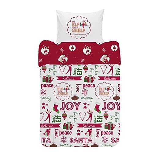 The Elf on the Shelf Juego de Funda de edredón, algodón, Multicolor