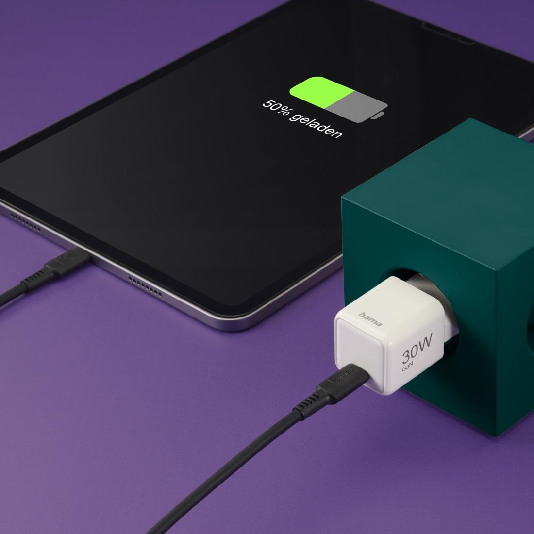 Hama Ładowarka sieciowa 30 W mini 1x USB C (kompaktowa, szybka, do ładowania telefonu, Quick Charge, Power Delivery, mała, szybkie ładowanie) biała