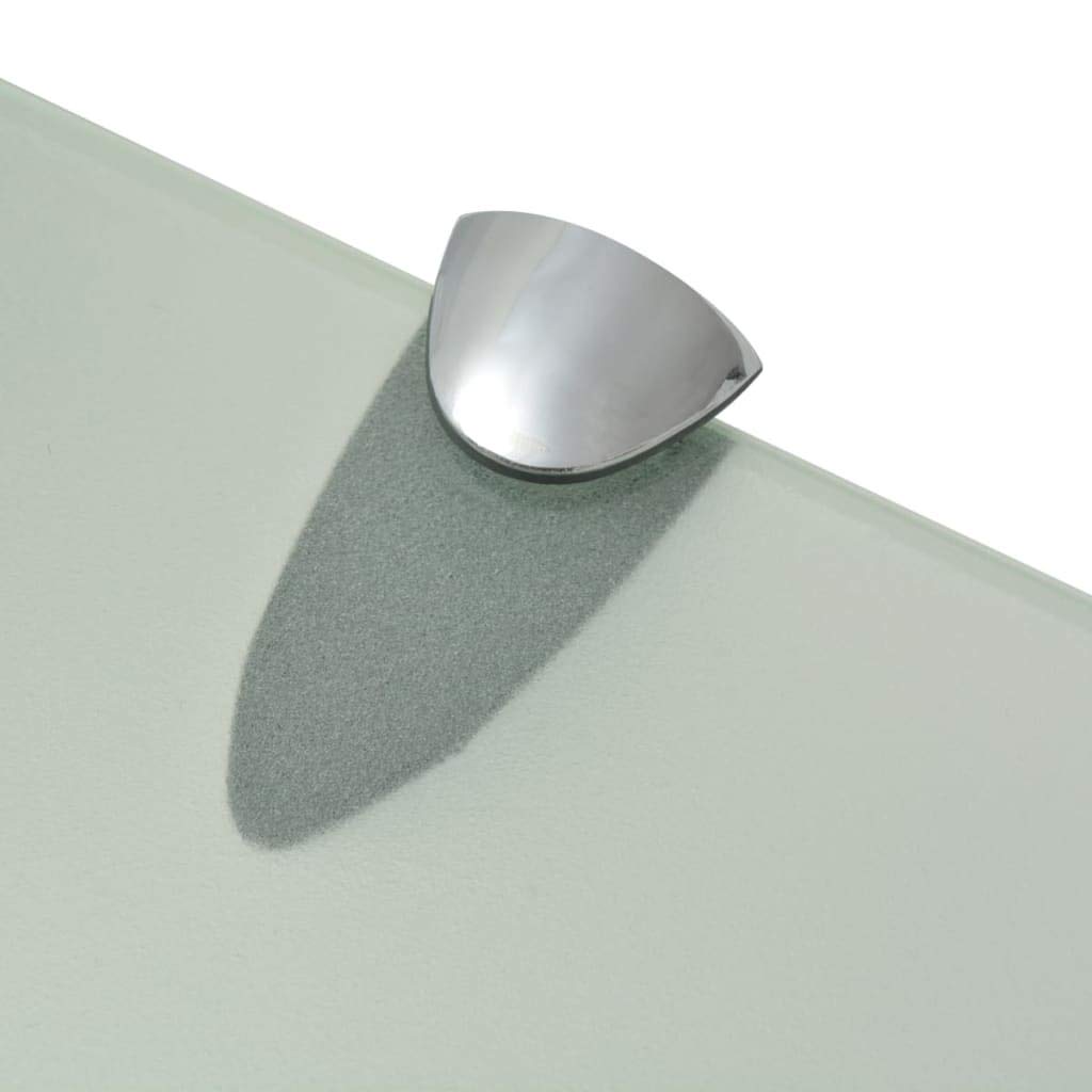 Tidyard 2 STK.Schwebende Wandregal Glasregal Regale Mit 2 Befestigungsclips aus Zink-Legierung Sicherheitsglas,Glasboden Glasablage Wandablage Badregal,Glas-Stärke:8 mm,Tragfähigkeit:15 kg