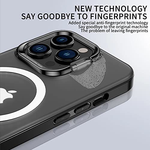 Coque magnétique iPhone 12 transparente avec support métal