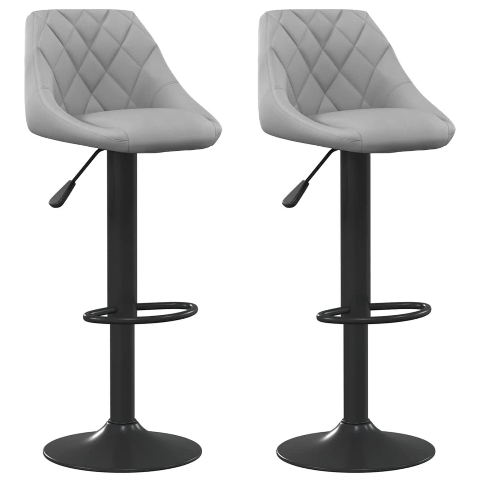 Homgoday Taburetes de bar, 2 unidades, color gris claro, de terciopelo, silla de oficina, silla de escritorio, para dormitorio o salón