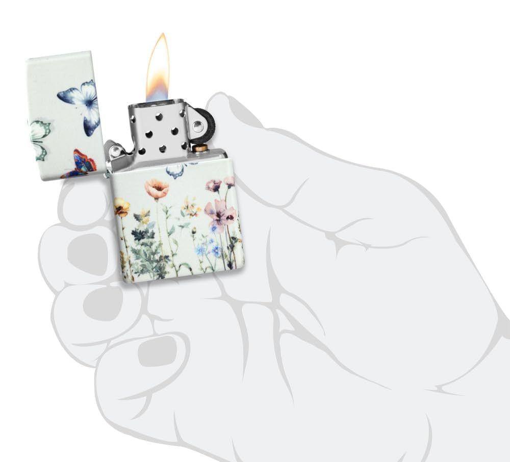 White butterfly shell＊Fully cover＊ZIPPO＊ White butterfly shell＊Fully cover＊ZIPPO＊（S.A.V.I 5PCS