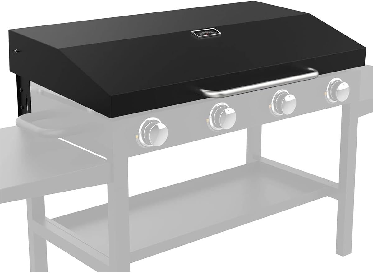Tapa con bisagras y termómetro para plancha Blackstone de 36 pulgadas 1836 1554 1565 1825 1866 2149 2151 1863 2122 1841 y más, tapa dura para parrilla Blackstone de 36 pulgadas