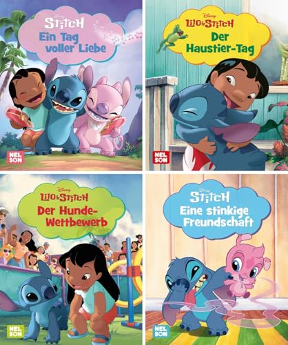 Nelson Mini-Bücher: 4er Disney Lilo & Stitch 1-4: 4 Minibücher im Set