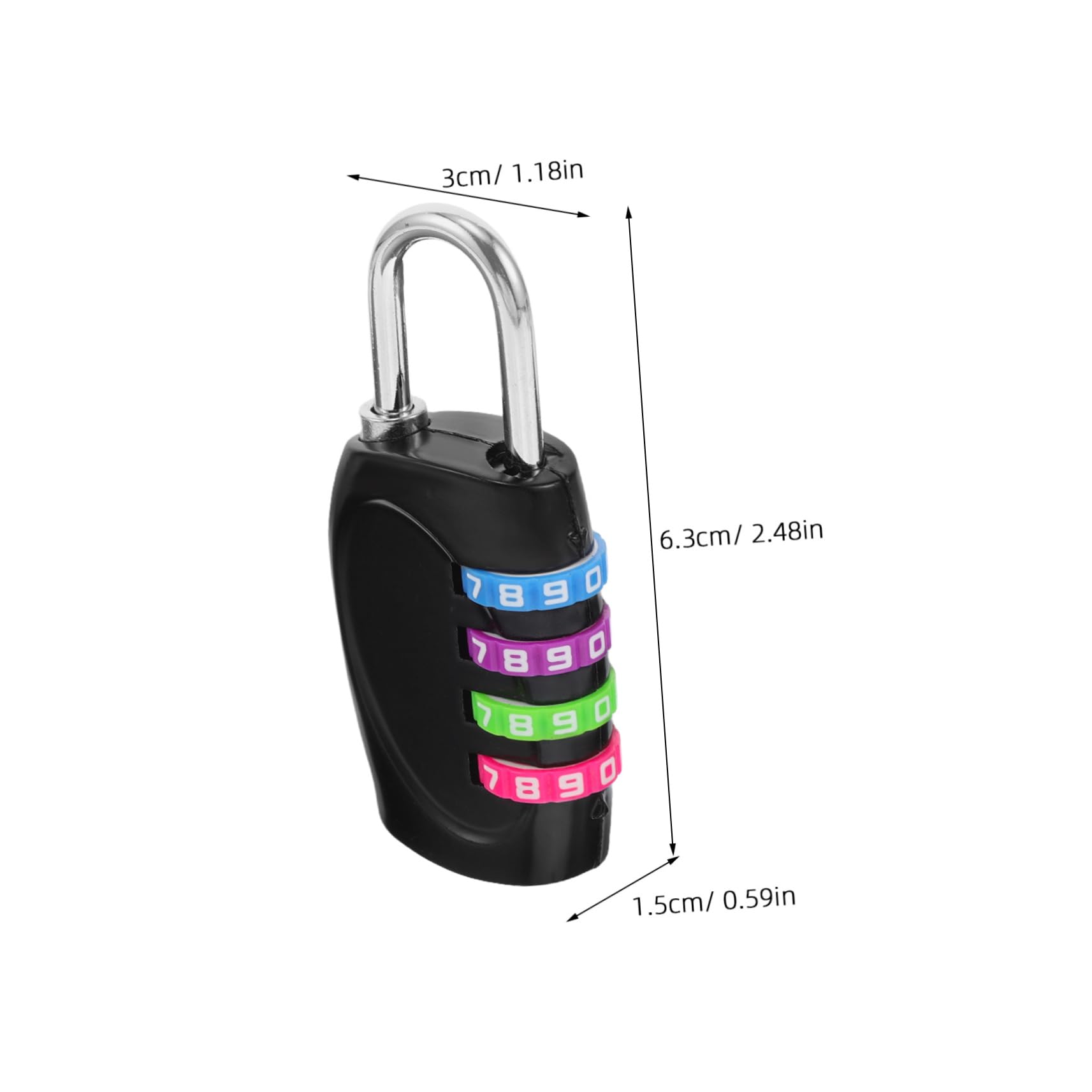 PRETYZOOM Combination Padlock Sturdy Metal for Suitcases Lockers Gates 4 Outdoor Indoor Security Lock Waterproof