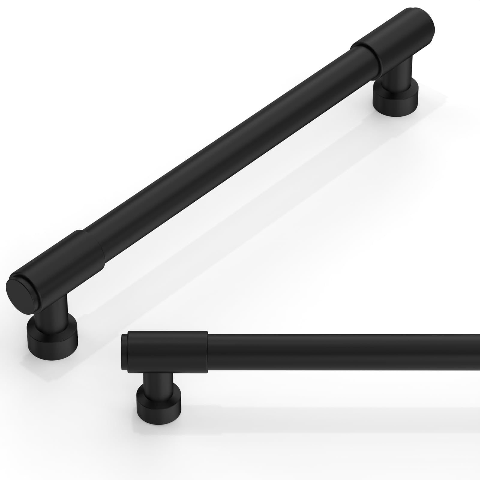 Talentedeco 10 Pack Matte Black Cabinet Pulls 6.3 Inch(160mm) Kitchen Cupboard Handles Cabinet Hardware for Drawer Pulls