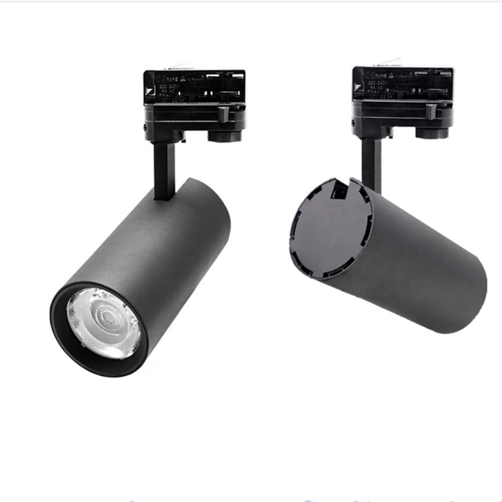 Focos Led Interior Techo,Riel Focos Lámparas de interior 2 cables, 20 W, blanco cálido, 3000 K, LED, riel luz, foco, iluminación for tienda, accesorio(White,40W)