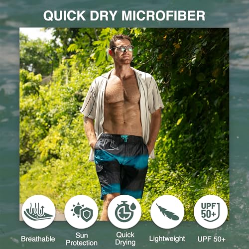 Image of Kanu Surf Men's Big Viper Extended Size Stripe Swim Trunk