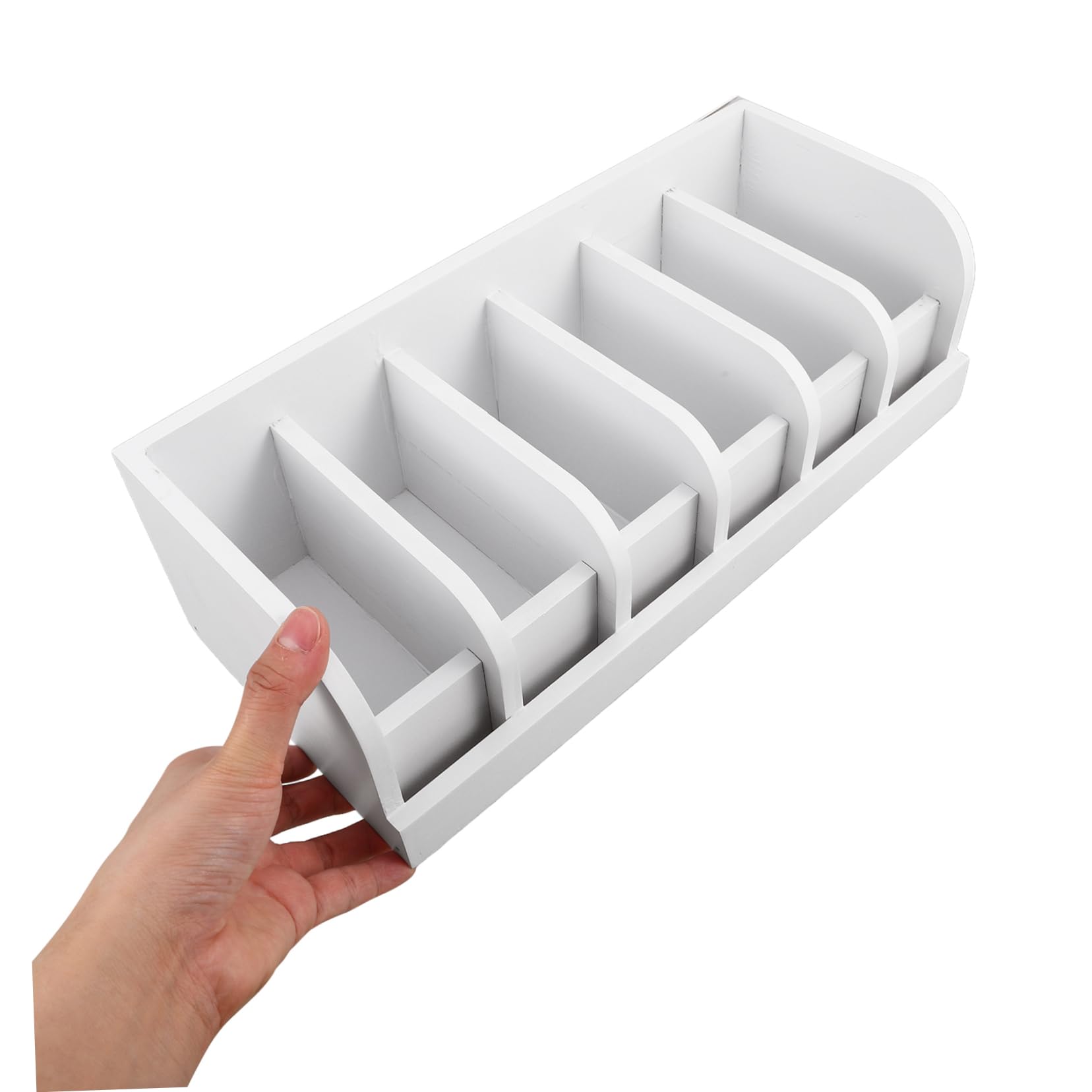 Ipetboom Organizer Elegante Cinture in Multicompartment Design e Bianco Legno per Conservazione di Accessori Armadio