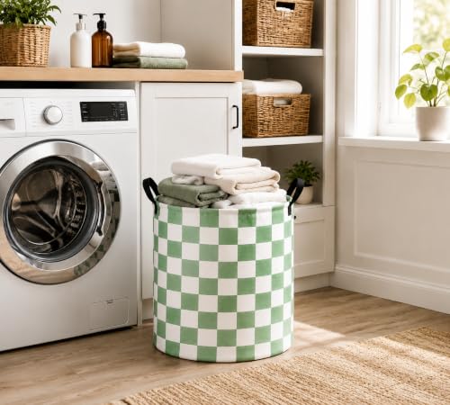 Image of Large Laundry Basket Canvas Storage Bins Baby Nursery Hamper for Boys and Girls Toy Box Gift Baskets for Home,Office,Home Decor