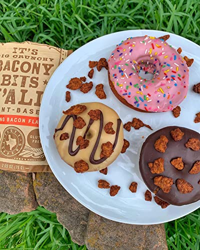 All Y'alls Foods Vegan Bacon Bits - Big And Crunchy - Plant Based, Non-Gmo, Gluten Free, High Protein (2-Pack) #TOP2