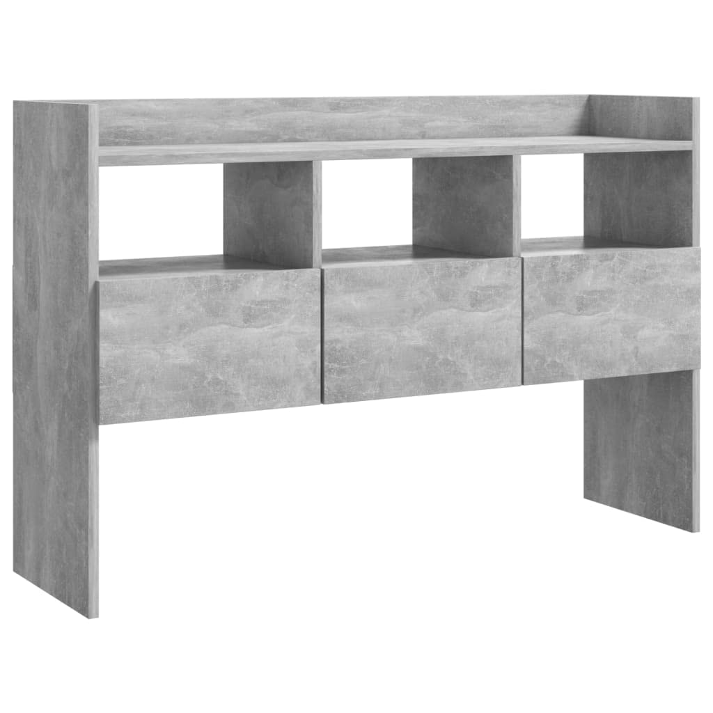 vidaXL Aparador Entrada Acento Pasillo Vestíbulo Recibidor Auxiliar Decoración Hogar Casa Escritorio Mueble de Contrachapada Gris Hormigón 105x30x70cm