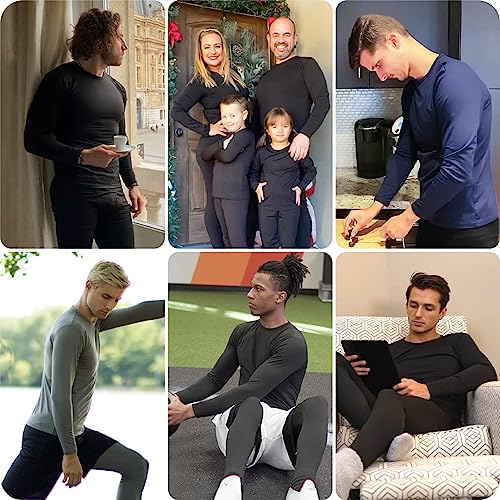 Thermajohn LYSB018DQI4XM-SPRTSEQIP Long Johns Thermal Underwear For Men Fleece Lined Base Layer Set For Cold Weather thumb #1