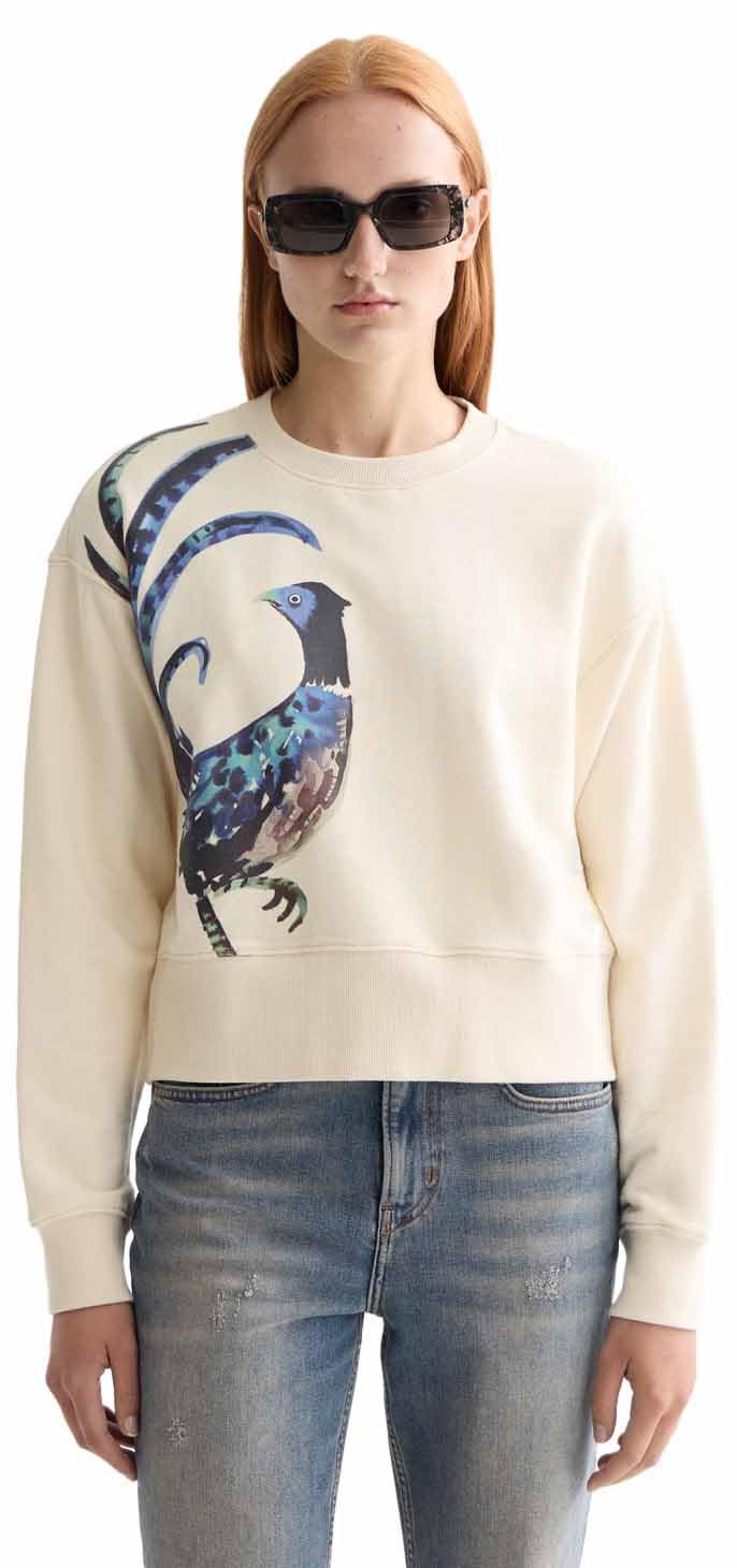 Scotch & Soda Damen Artwork Loose-fit Sweatshirt Sweatshirt (1er Pack)