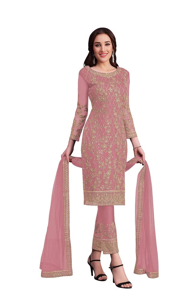 Indian Pakistani Designer Wedding Or Party Wear Straight Salwar Kameez Suit Ready to Wear for Womens