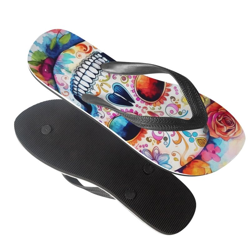 Women Sunset Flip Flop Sandal Graffiti Butterfly Classic Thongs Sandals for Beach Comfortable Flip Flops Sandals4