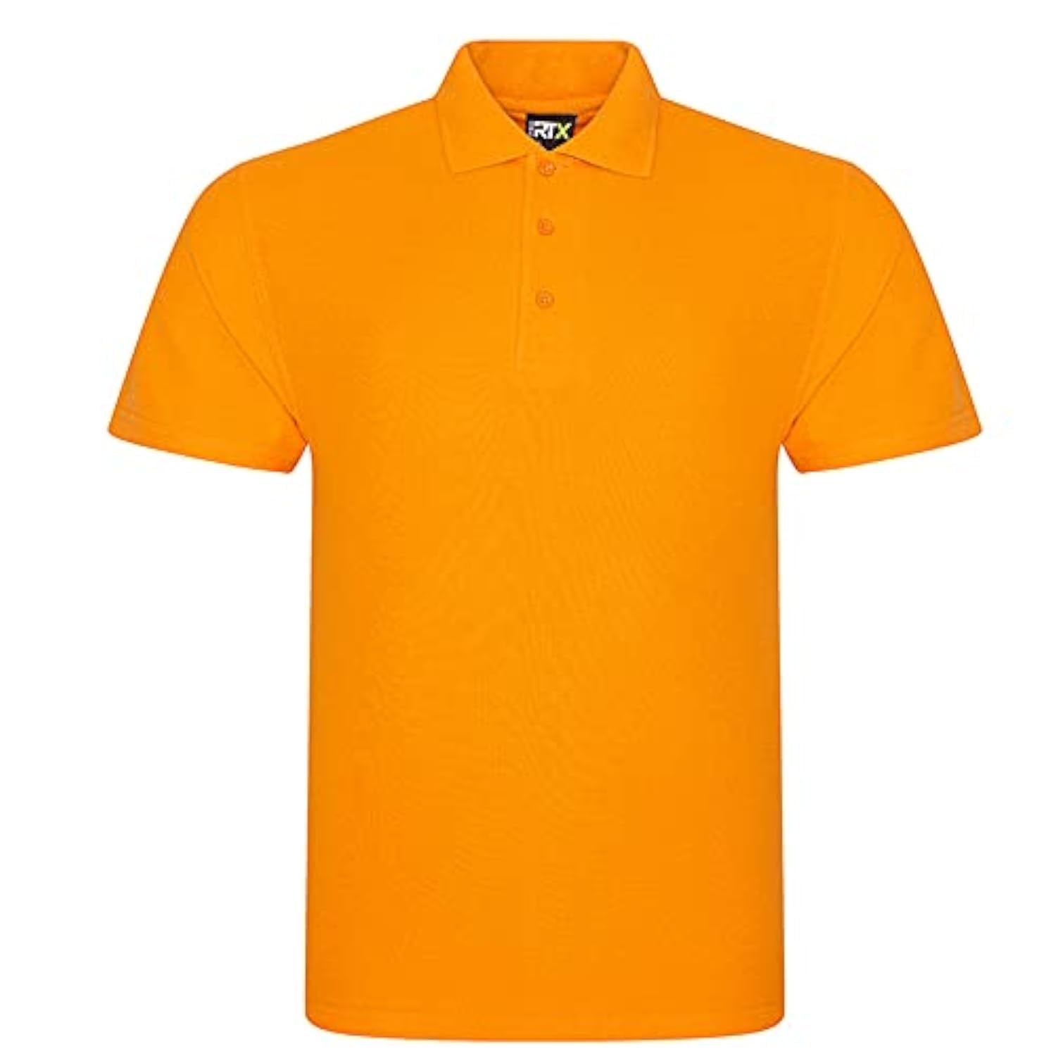 Mens Classic Polo Shirt Short Sleeve Plain Tee Top Casual Work Sports Tough for Gardening and Building Workwear Great Christmas Birthday Gift for Any Builder, Electrician (Orange, 4XL)