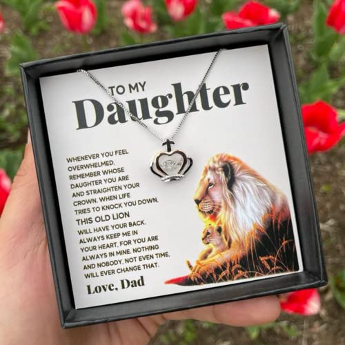 Dad's Gift: Father Daughter Necklace - Birthday, Graduation, Christmas Jewelry with Message Card & Gift Box3