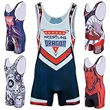 Dragon Sports Dragon Wrestling Singlets (USA Design, Large)