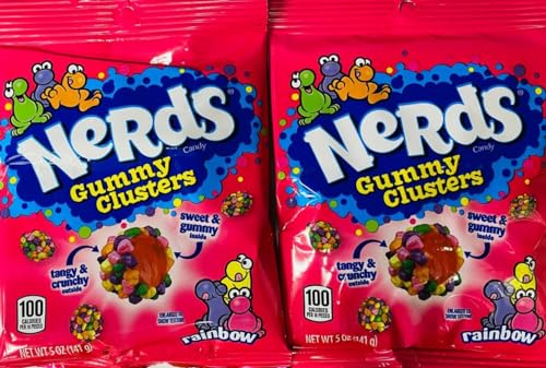 Wonka Nerds Gummy Clusters Peg Bag 141g (5oz) - Pack of 2