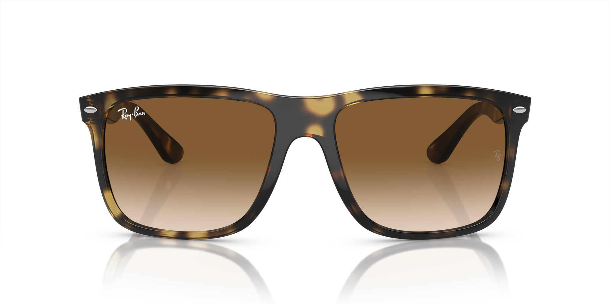 Ray-Ban RB4547 Boyfriend Two Sunglasses, Havana/Clear Gradient Brown, 57 mm