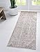Rugs.com Oregon Collection Rug â€“ 8 Ft Runner Ivory Low-Pile Rug Perfect for Hallways, Entryways