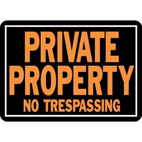 Hy-Ko Products 848 Private Property No Trespassing Aluminum Sign Cover