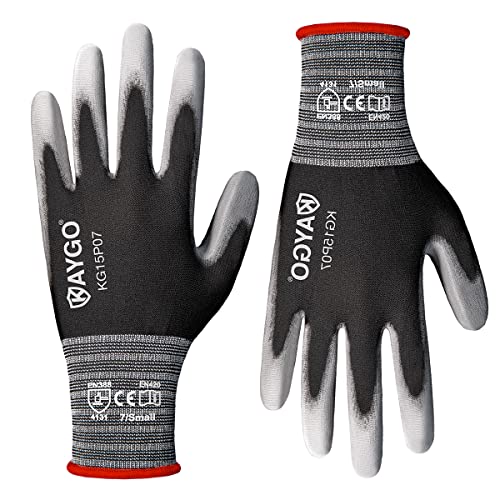 KAYGO Thin Work Gloves PU Coated 12 works, KG15P