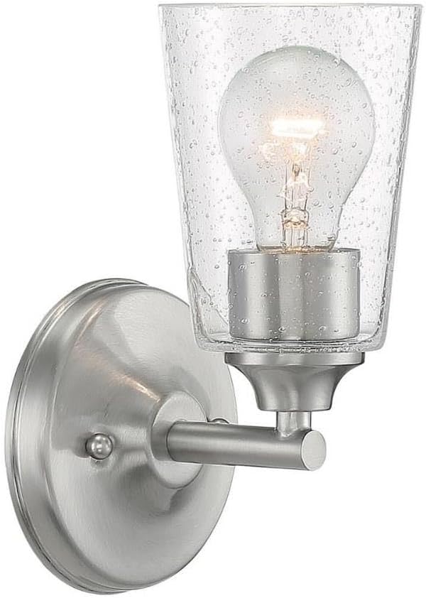 NUVO 60/7181 Bransel 1-Light Vanity Fixture; Brushed Nickel