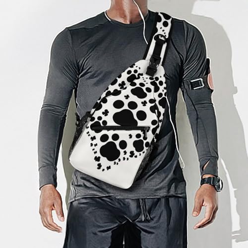 Mochila deportiva de pecho con diseño Dog Paw Print Love Heart miniatura 6