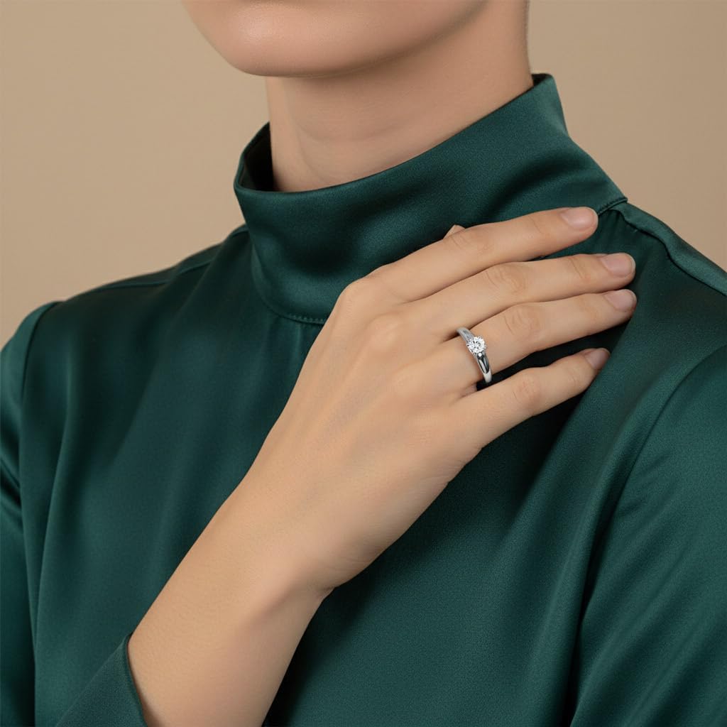 1/4 Carat Diamond Solitaire Engagement Ring Band in 14K Gold