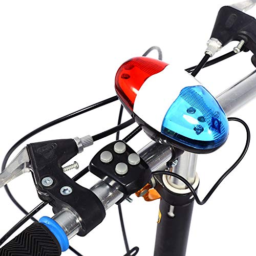 Power Horn Siren, 6 LED 4 Buttons Safety Light Electronic Horn - Siren, Front Light Electric Cycling Horn Bells Lights Accessories