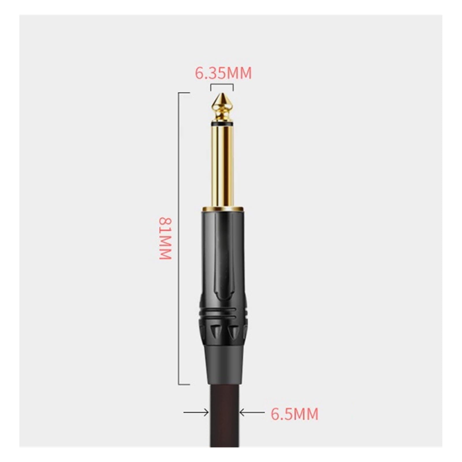 Cavo Audio Professionale per Chitarra Cavo Audio Jack da 6,5 ​​mm Cavo per Chitarra da Maschio A Maschio per Strumento Musicale Elettronico da Collegare agli Amplificatori Audio (Color : 2m)