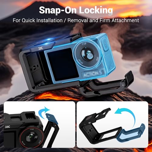 Image of JJC Metal Cage for DJI Osmo Action 5 4 3 Xtra Edge Pro,w. Lens Cap Lanyard