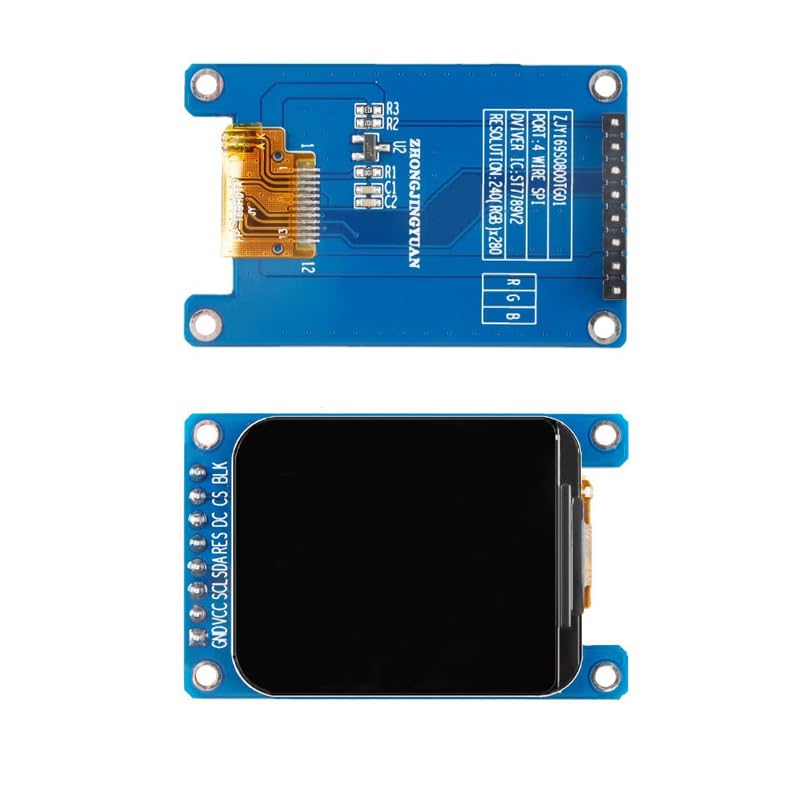 Écrans TFT GERUI 1.69" - Résolution 240x280, IPS LCD, Interface SPI, Pilote ST7789 - Lot De 2