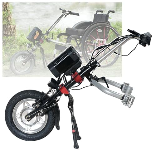 Accesorio eléctrico para silla de ruedas, motor de 250 W con alcance de 40 km, 3 ajustes de velocidad, incluye altavoz y luz LED para una mayor movilidad