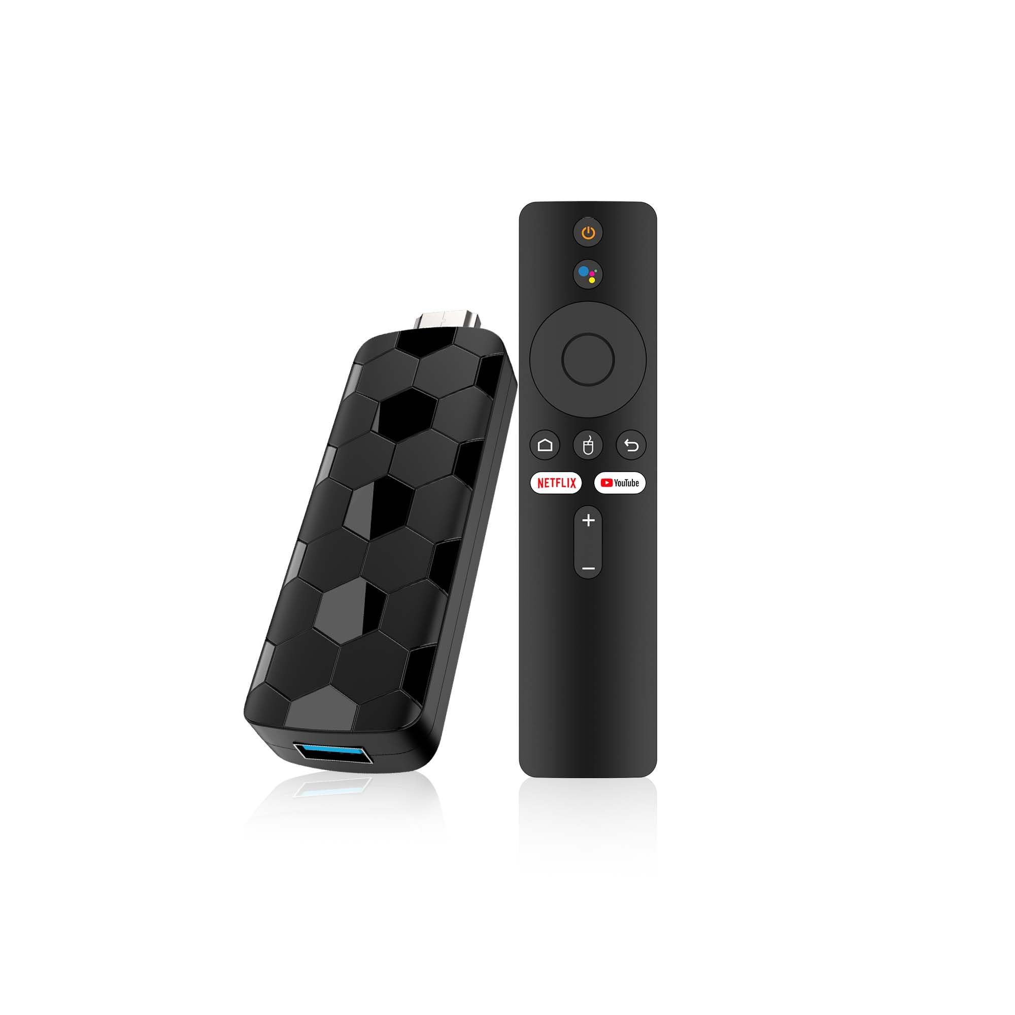Android TV Stick 14.0, 2 Go RAM + 16 Go ROM, Puce RK3518, WiFi Double Bande 2,4G/5,8G, BT5.4, HDMI 2.0, 8K HD, Noir