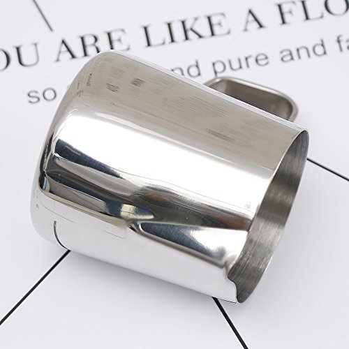 NUOMI Milk Frothing Pitcher 150ML Stainless Steel Espresso Steaming Pitchers, Small - Thumbnail 6