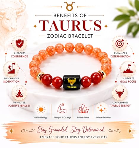 Image of Zodiac Crystal Bracelet with Raw Selenite Plate for Men & Women | Aries, Taurus, Gemini, Cancer, Leo, Virgo, Libra, Scorpio, Sagittarius, Capricorn, Aquarius & Pisces Rashi Bracelet | Astrology Healing Crystal Gift