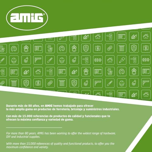 Amig - Escudo de seguridad Mod.31 - Acero - Cuerpo reforzado en acero sinterizado - Antitaladro - Dorado - Para puertas min. 40mm de grosor - Bocallave de 65mm de diámetro