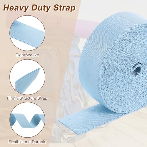 Sangle en nylon robuste 38mm bleu clair uxcell pour loisirs créatifs durables - 3