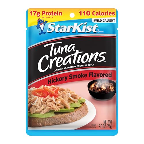 StarKist Tuna Creations Hickory Smoked Pouch (2.6 oz - 1 Pack) Wild Caught, High Protein Shelf Stable Seafood, Gluten Free, Soy Free, No Draining, Ready to Eat for Salads and Sandwiches